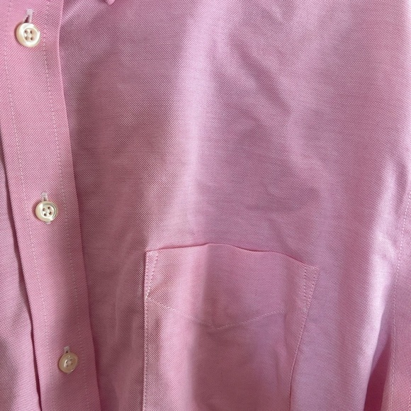 Stafford Men’s Wrinkle-Free Oxford Shirt | Size 16 (34/35) | Pink | Regular Fit - Picture 2 of 5
